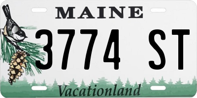 ME license plate 3774ST