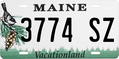 ME license plate 3774SZ