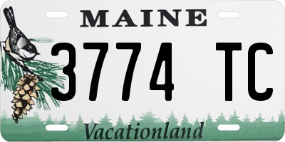 ME license plate 3774TC