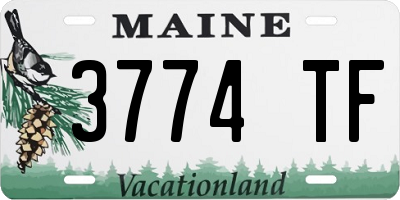 ME license plate 3774TF