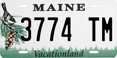 ME license plate 3774TM