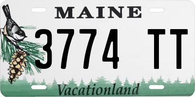 ME license plate 3774TT