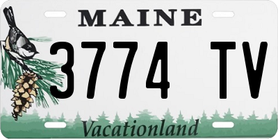ME license plate 3774TV