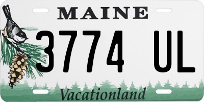 ME license plate 3774UL