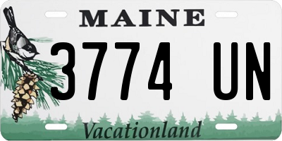 ME license plate 3774UN
