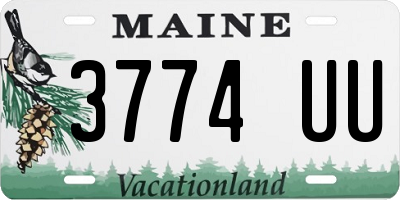 ME license plate 3774UU