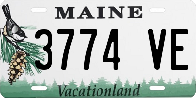 ME license plate 3774VE