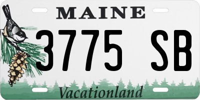 ME license plate 3775SB