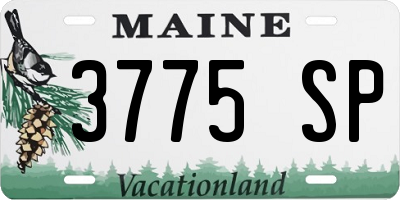 ME license plate 3775SP