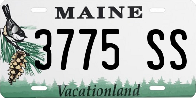 ME license plate 3775SS