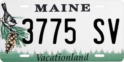 ME license plate 3775SV