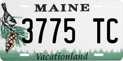ME license plate 3775TC