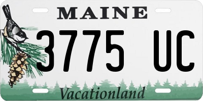 ME license plate 3775UC