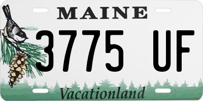 ME license plate 3775UF