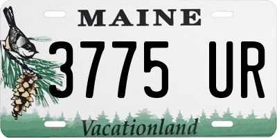 ME license plate 3775UR