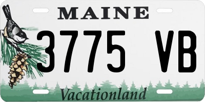 ME license plate 3775VB