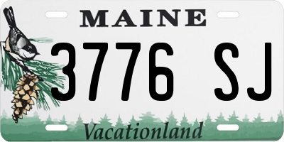 ME license plate 3776SJ