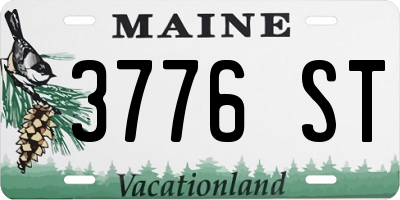 ME license plate 3776ST