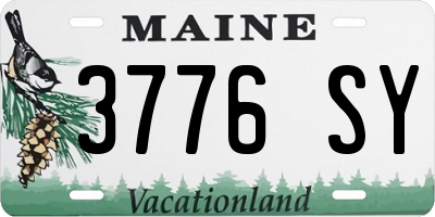 ME license plate 3776SY