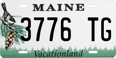 ME license plate 3776TG