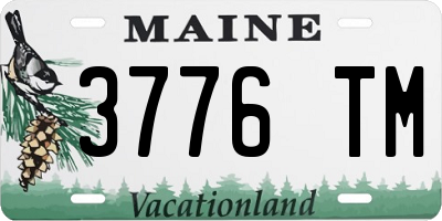 ME license plate 3776TM