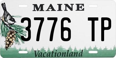 ME license plate 3776TP