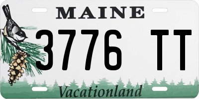 ME license plate 3776TT