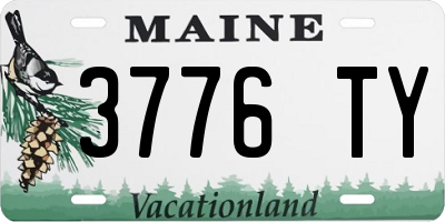 ME license plate 3776TY