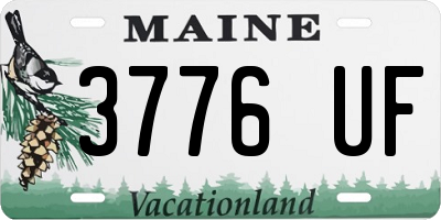 ME license plate 3776UF