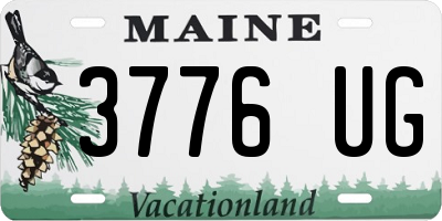 ME license plate 3776UG