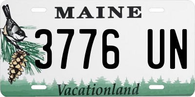 ME license plate 3776UN