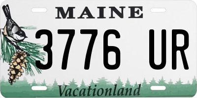 ME license plate 3776UR