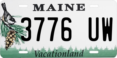 ME license plate 3776UW