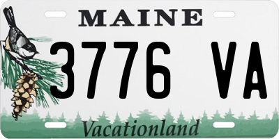 ME license plate 3776VA