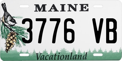 ME license plate 3776VB