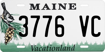 ME license plate 3776VC