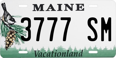 ME license plate 3777SM