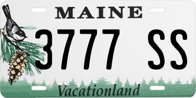 ME license plate 3777SS