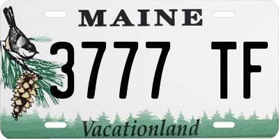 ME license plate 3777TF