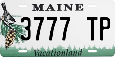 ME license plate 3777TP