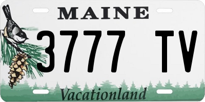 ME license plate 3777TV