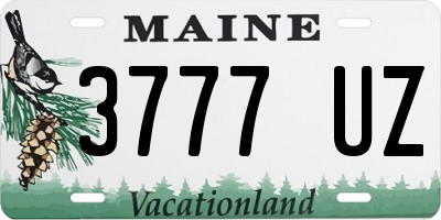 ME license plate 3777UZ