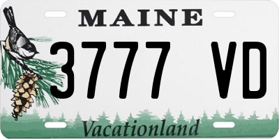 ME license plate 3777VD