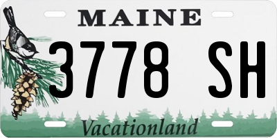 ME license plate 3778SH