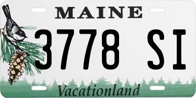 ME license plate 3778SI
