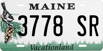 ME license plate 3778SR