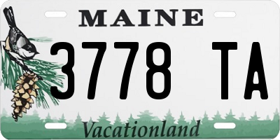 ME license plate 3778TA