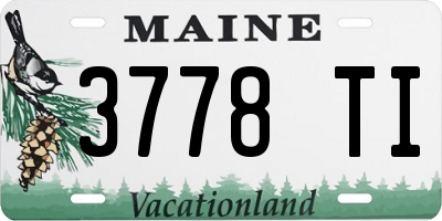 ME license plate 3778TI