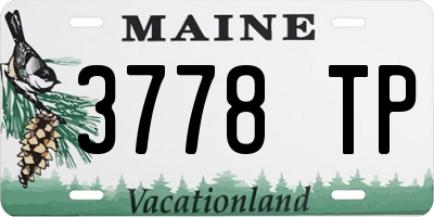 ME license plate 3778TP