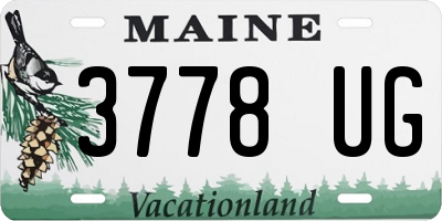 ME license plate 3778UG